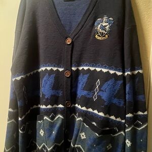 Harry Potter Blue and Black Cardigan with Ravenclaw Crest